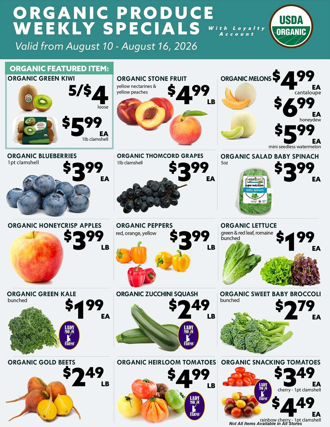 Green's Natural Foods flyer page 1