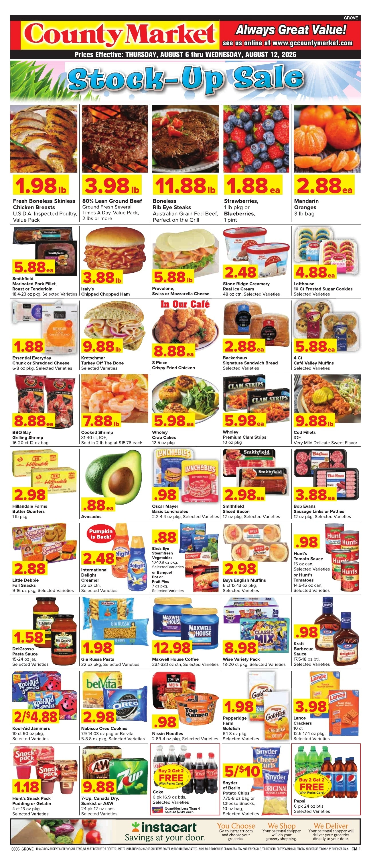 Grove City County Market flyer page 1