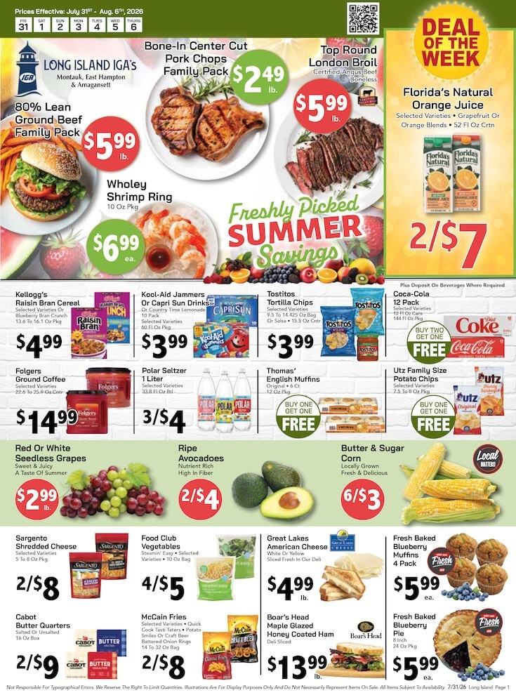 Hamptons IGA flyer page 1