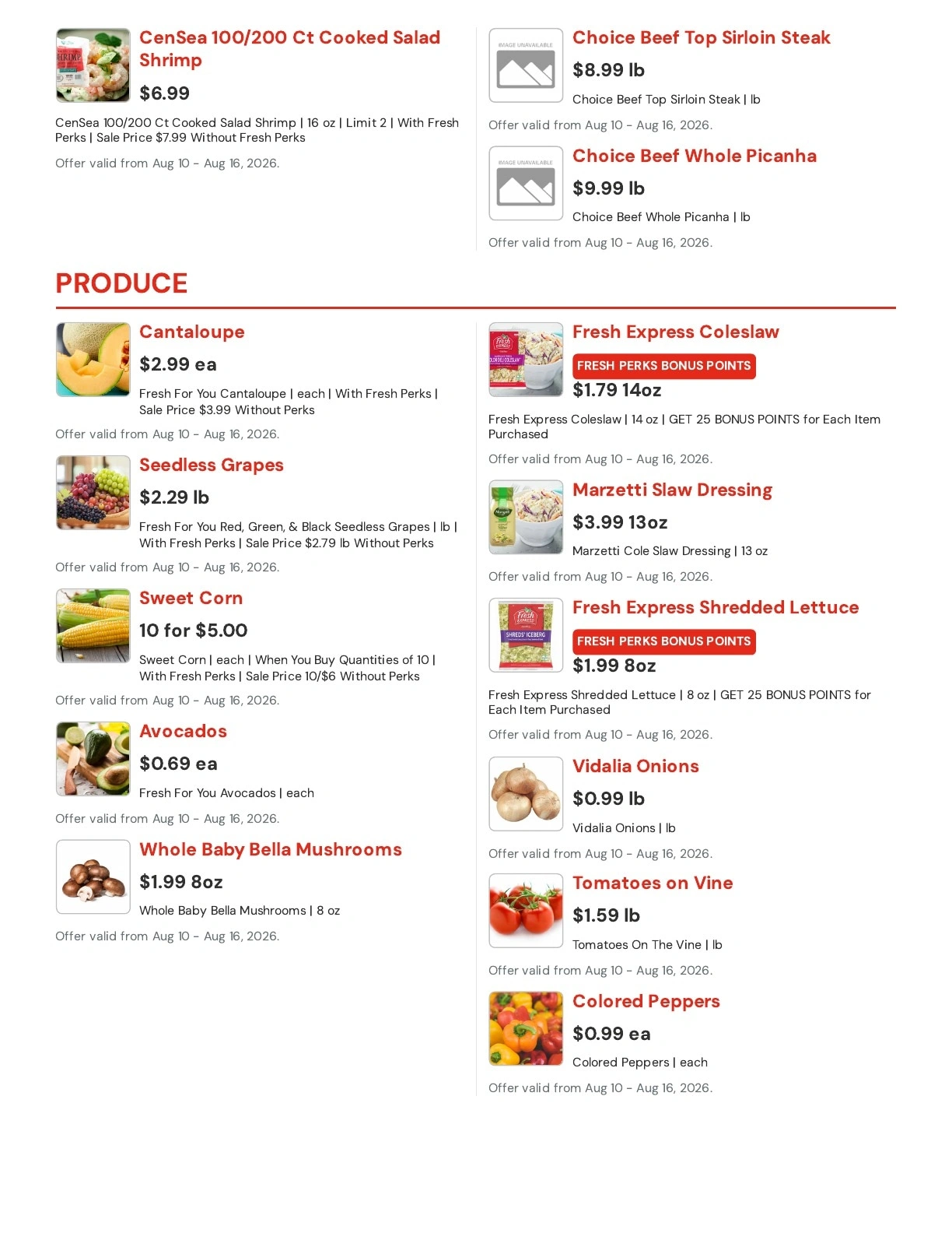 Hansen's IGA flyer page 3