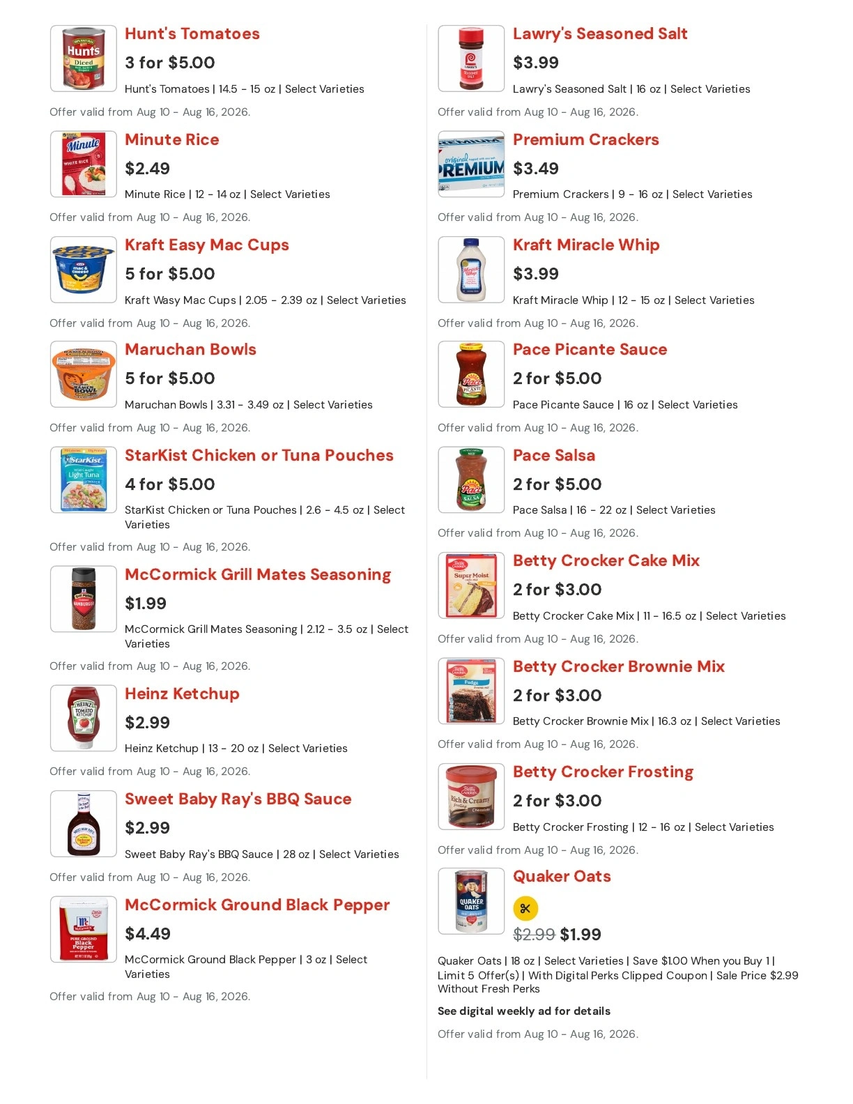 Hansen's IGA flyer page 8