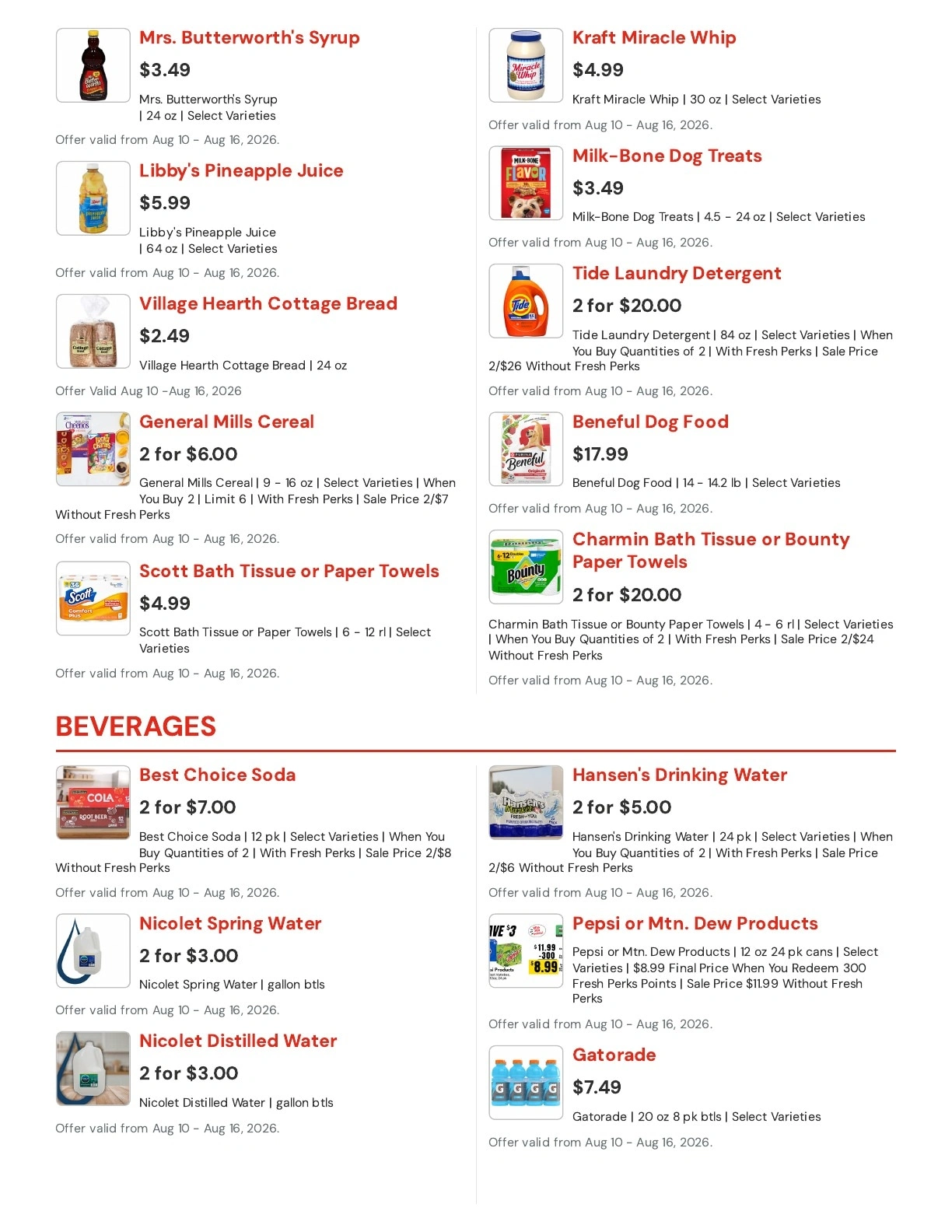 Hansen's IGA flyer page 9