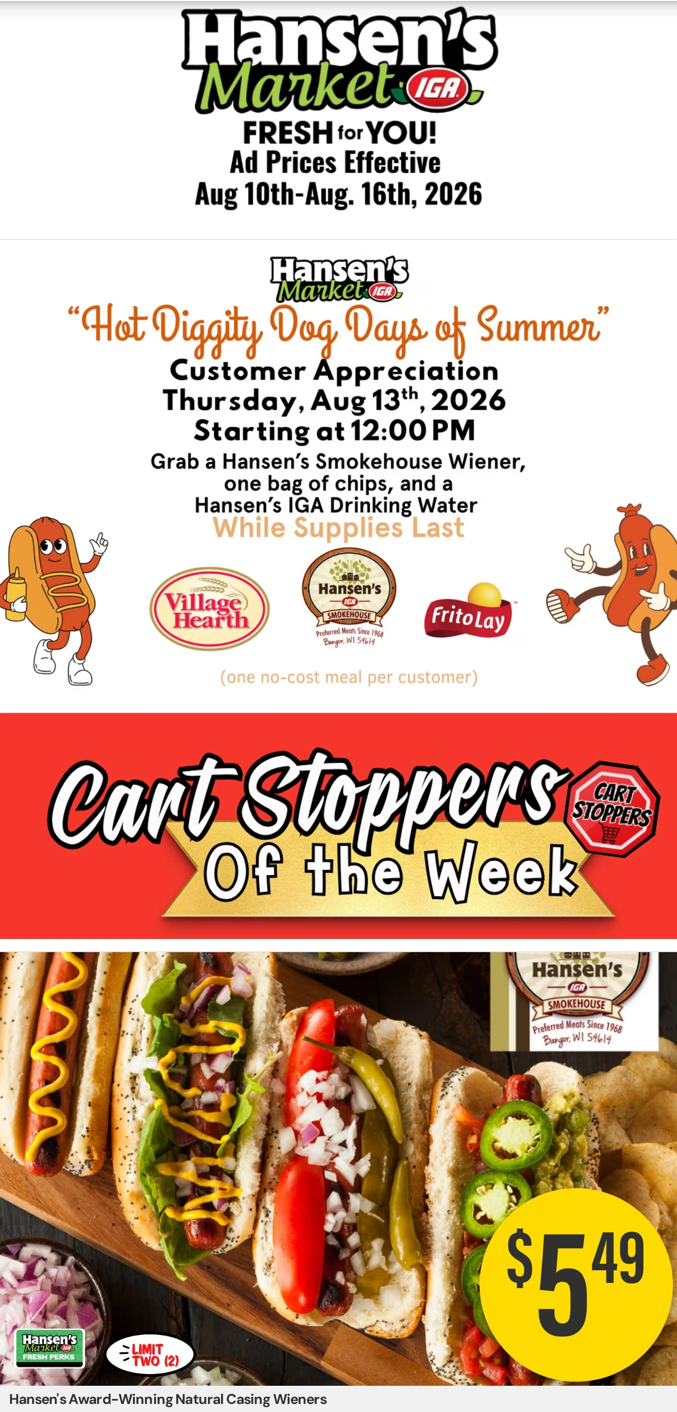 Hansen's IGA flyer page 1