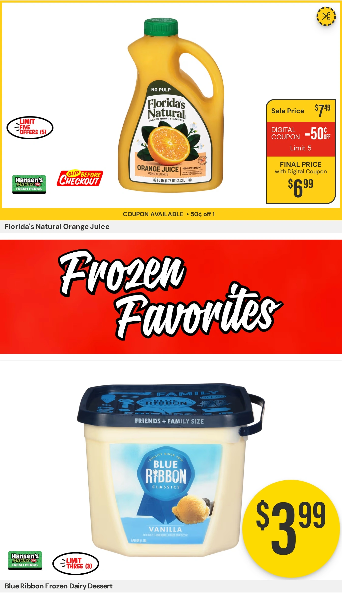 Hansen's IGA flyer page 17