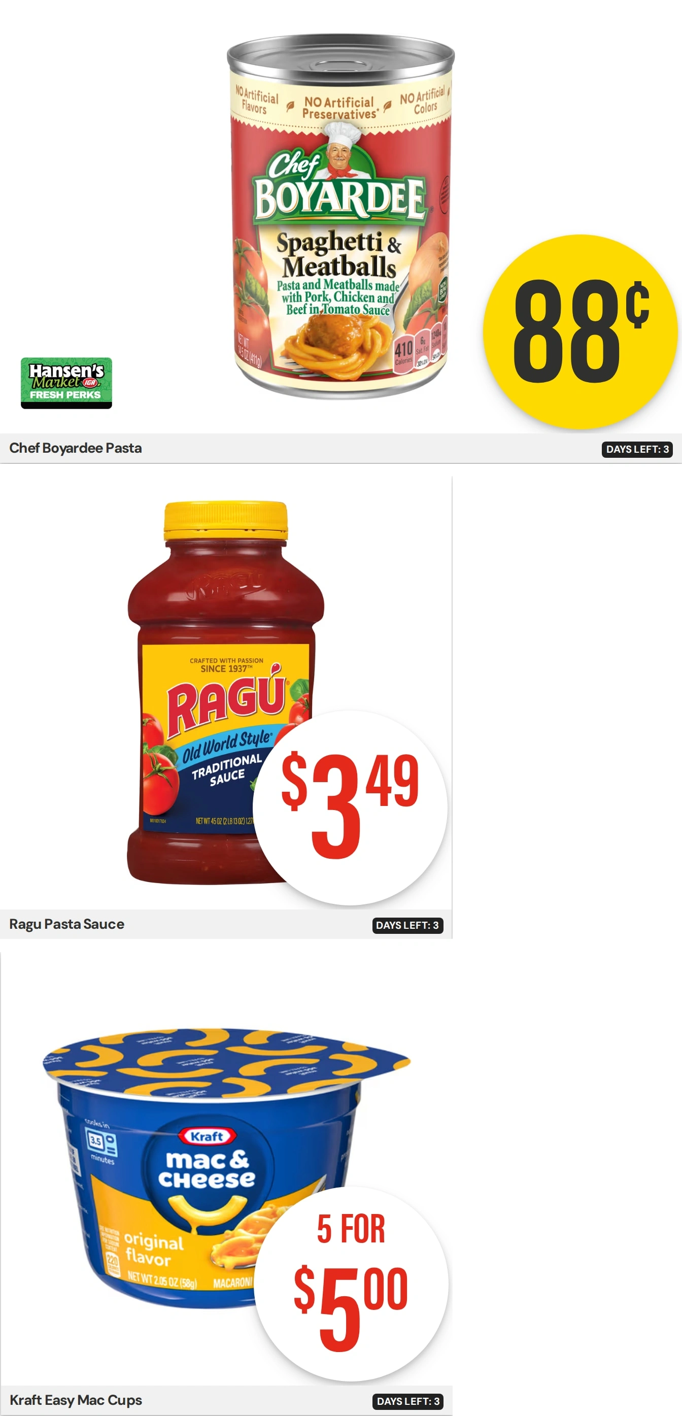 Hansen's IGA flyer page 22