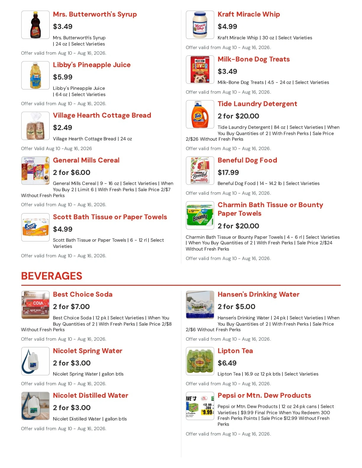 Hansen's IGA flyer page 9