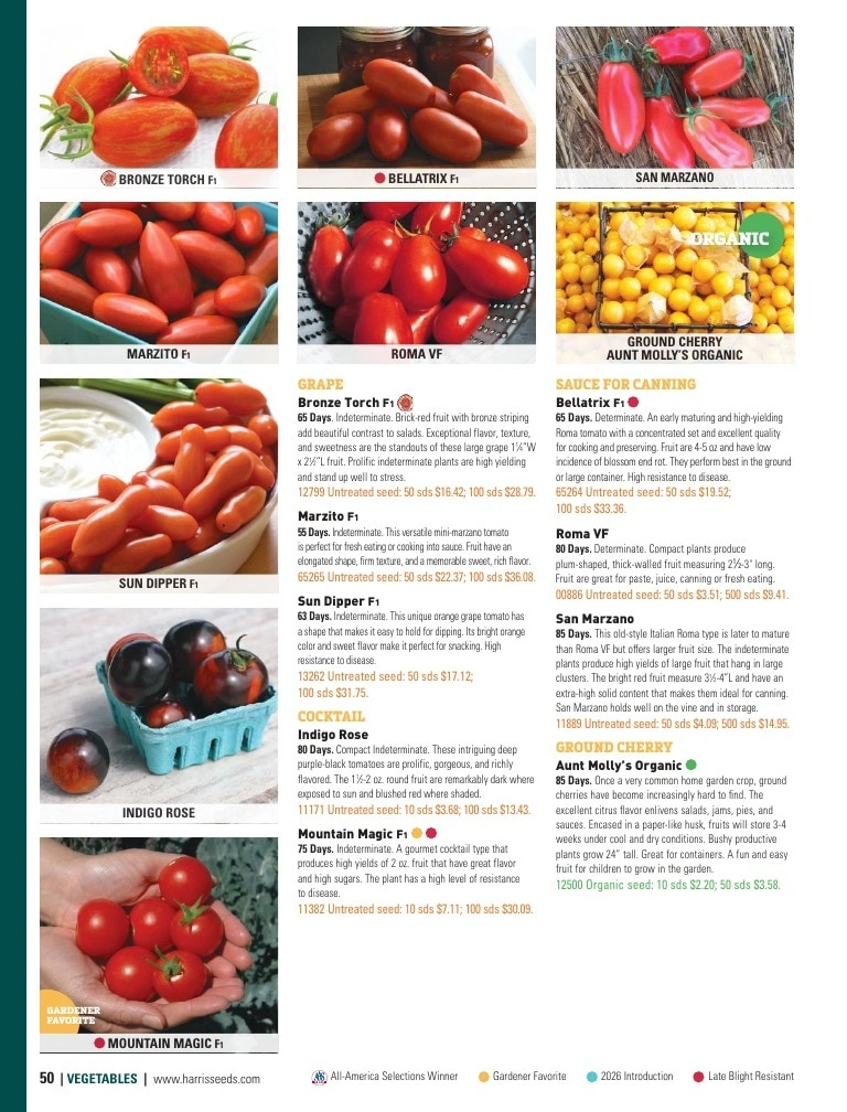 Harris Seeds flyer page 50