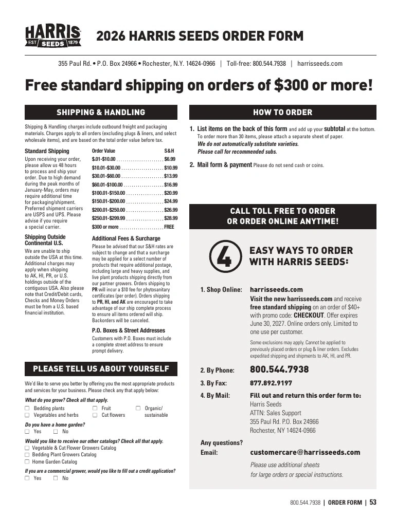 Harris Seeds flyer page 53