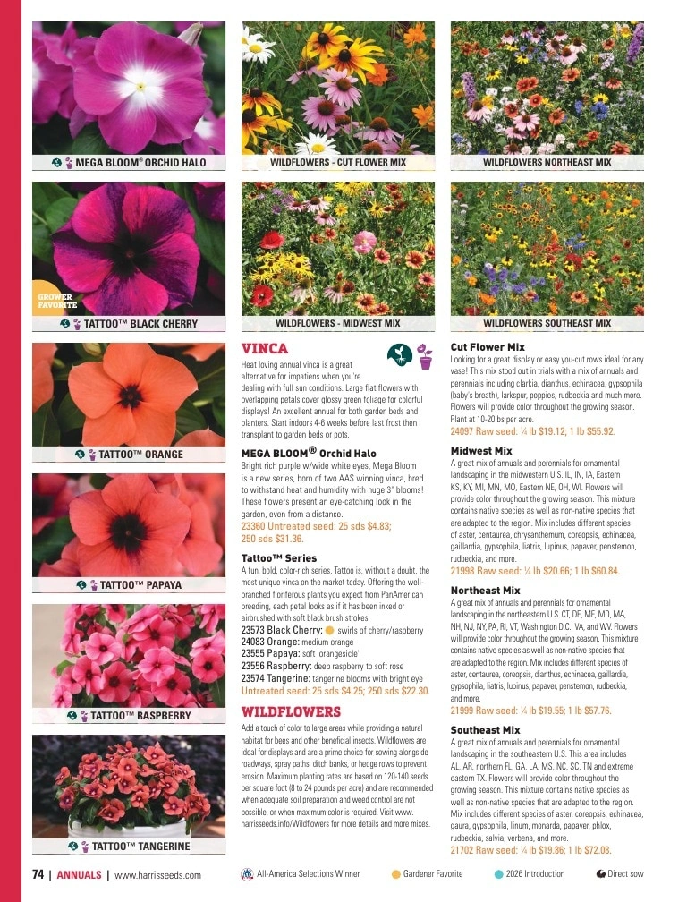 Harris Seeds flyer page 74