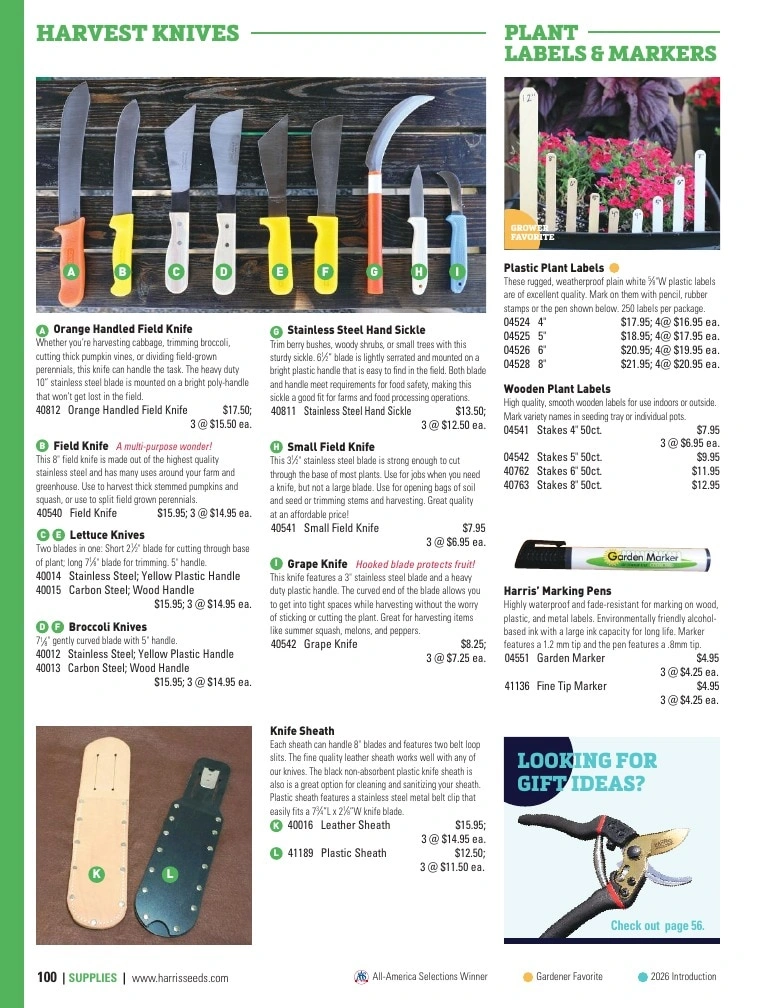 Harris Seeds flyer page 100