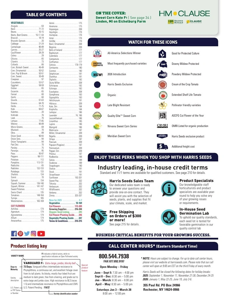 Harris Seeds flyer page 2