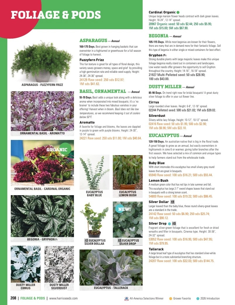 Harris Seeds flyer page 208