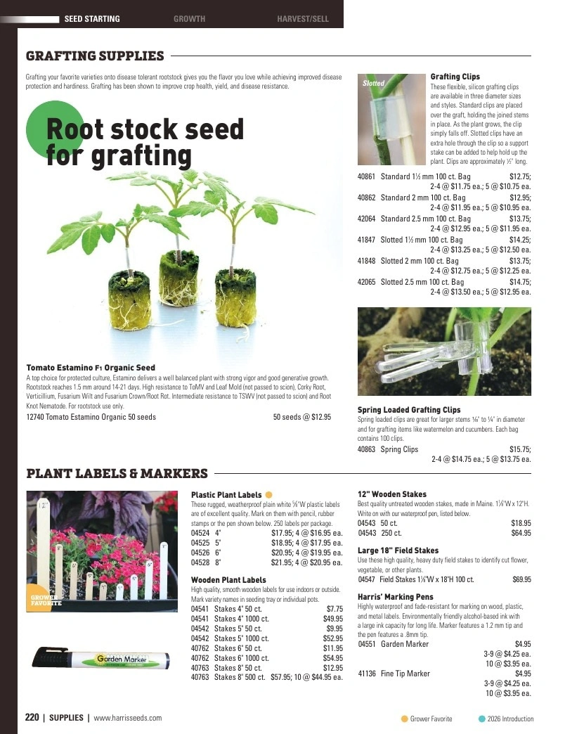 Harris Seeds flyer page 220