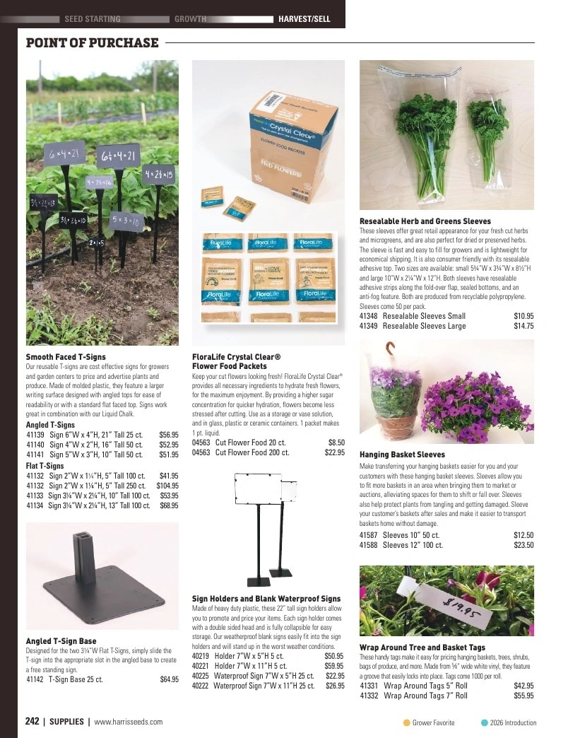 Harris Seeds flyer page 242