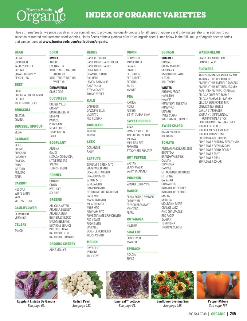 Harris Seeds flyer page 245