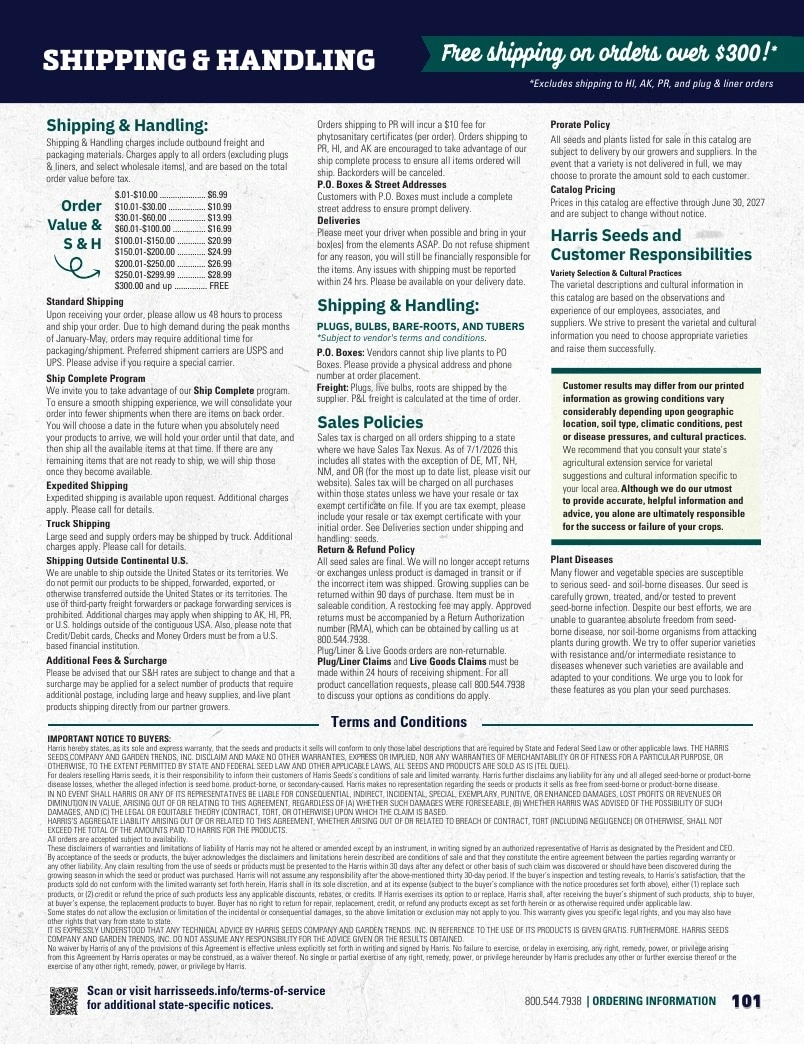 Harris Seeds flyer page 101
