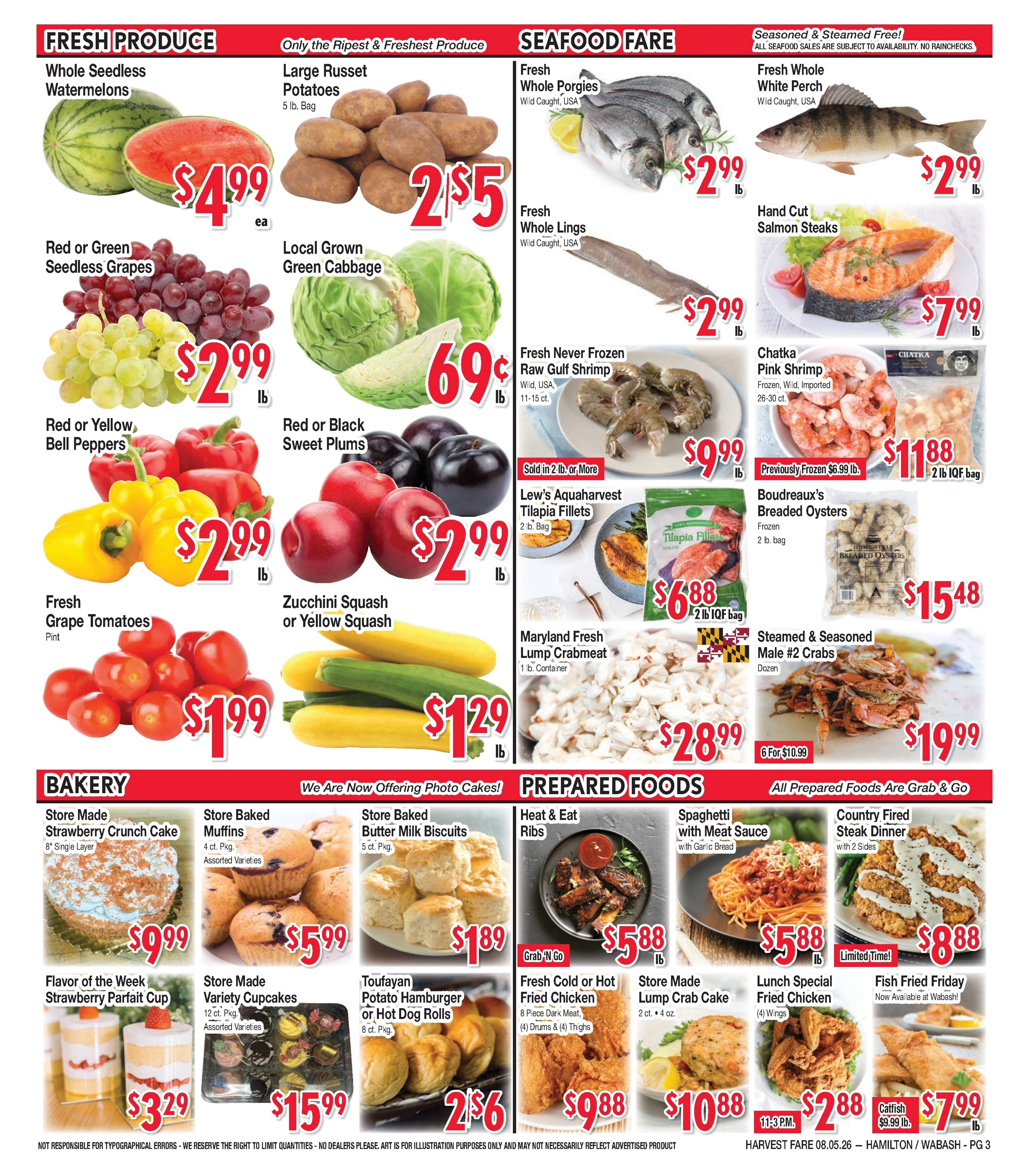 Harvest Fare flyer page 3