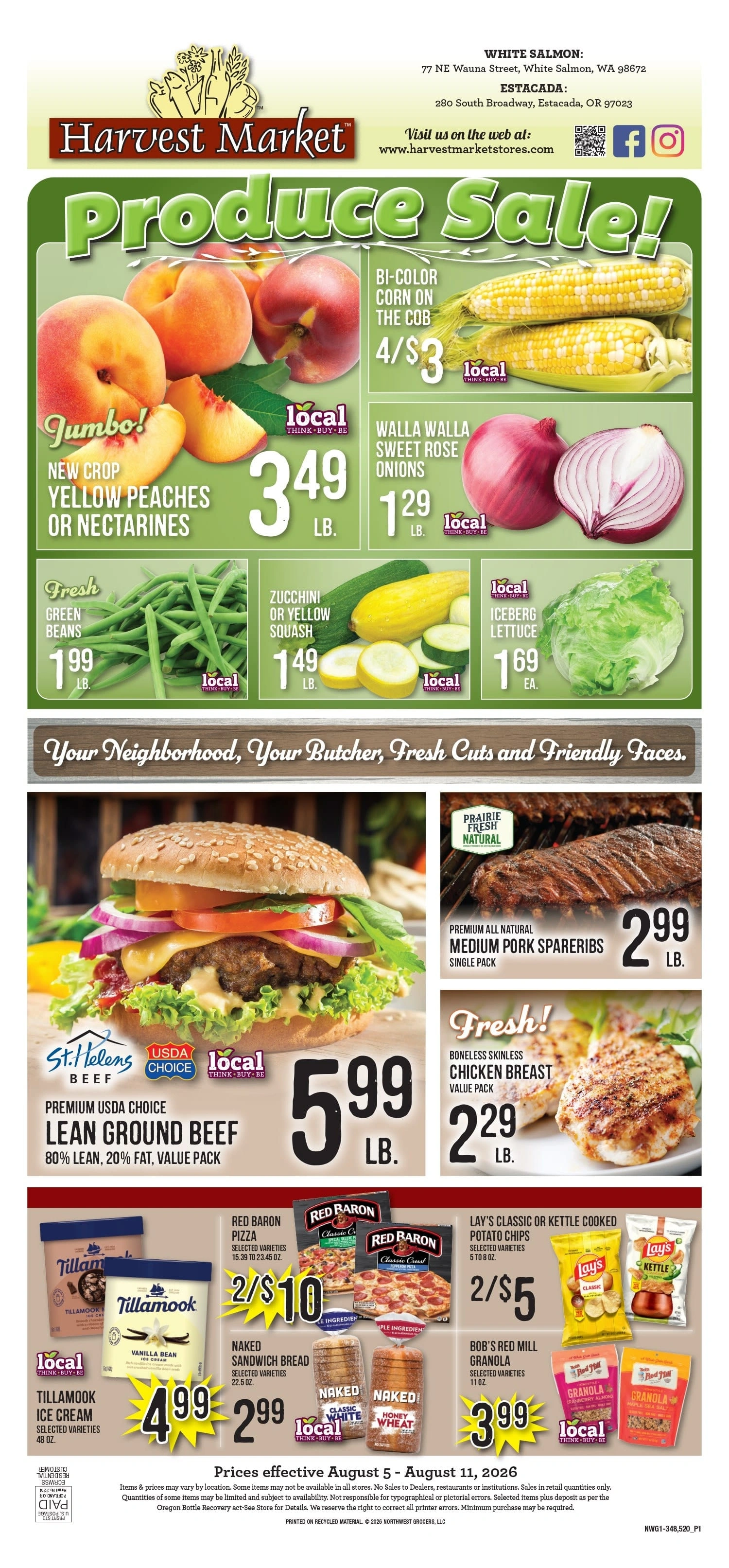 Harvest Market flyer page 1