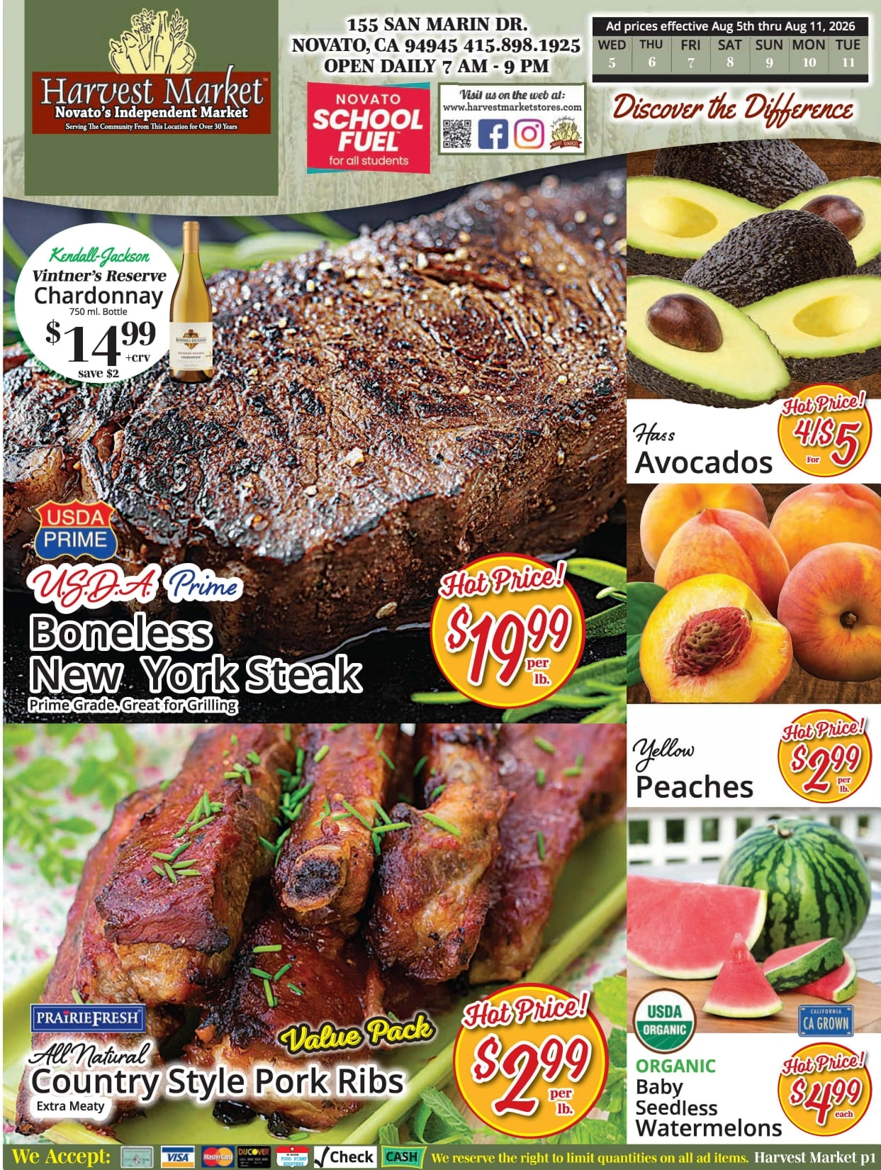 Harvest Market flyer page 1