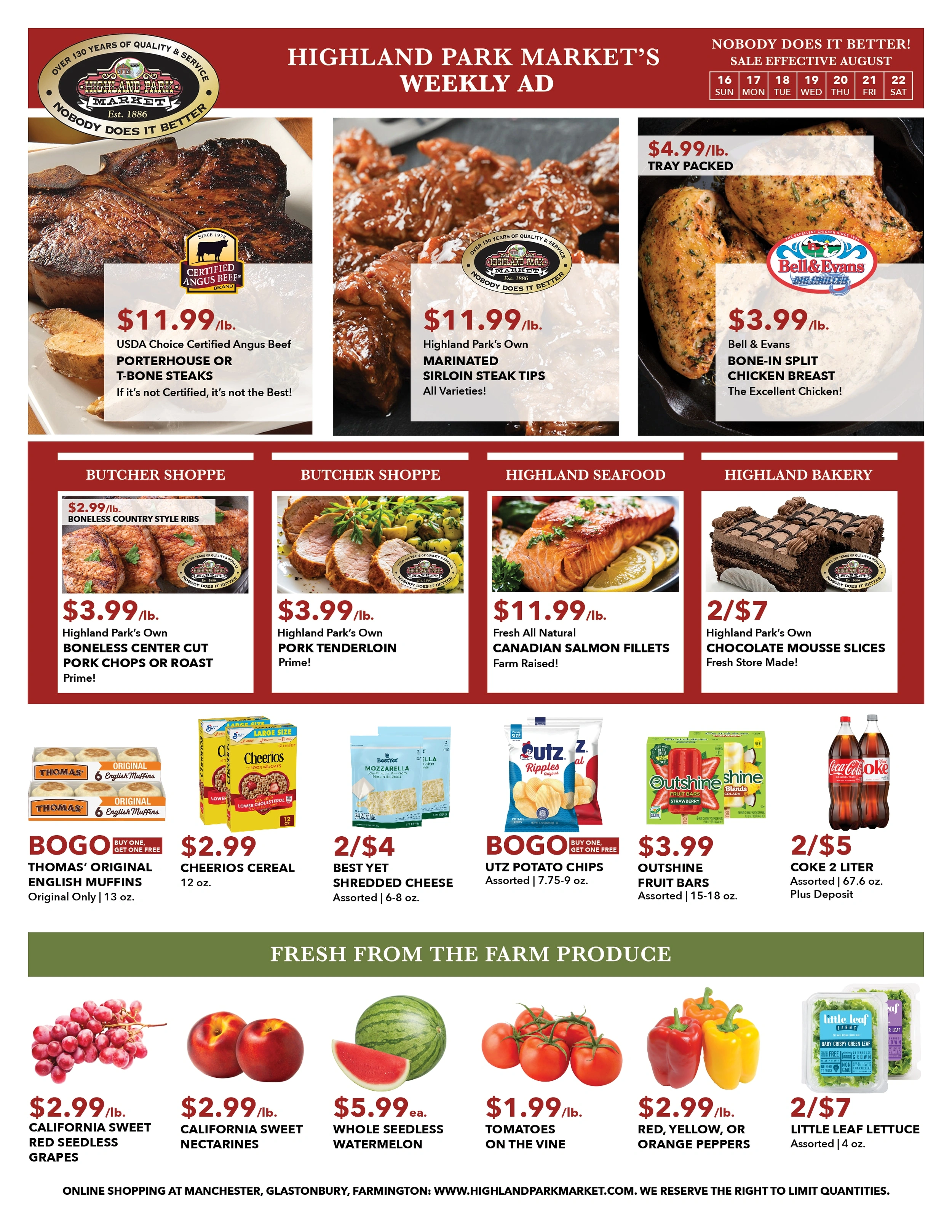 Highland Park Market flyer page 1