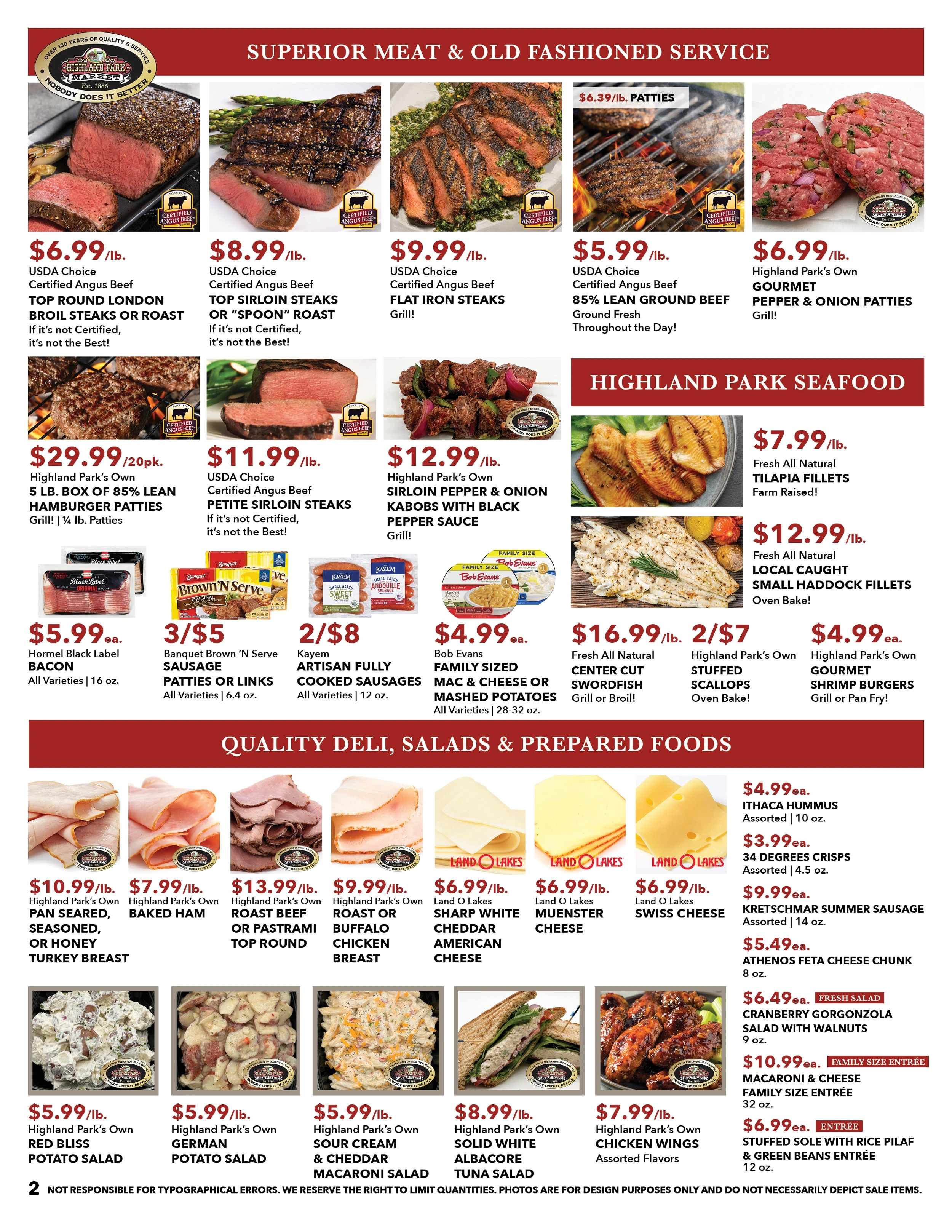 Highland Park Market flyer page 2