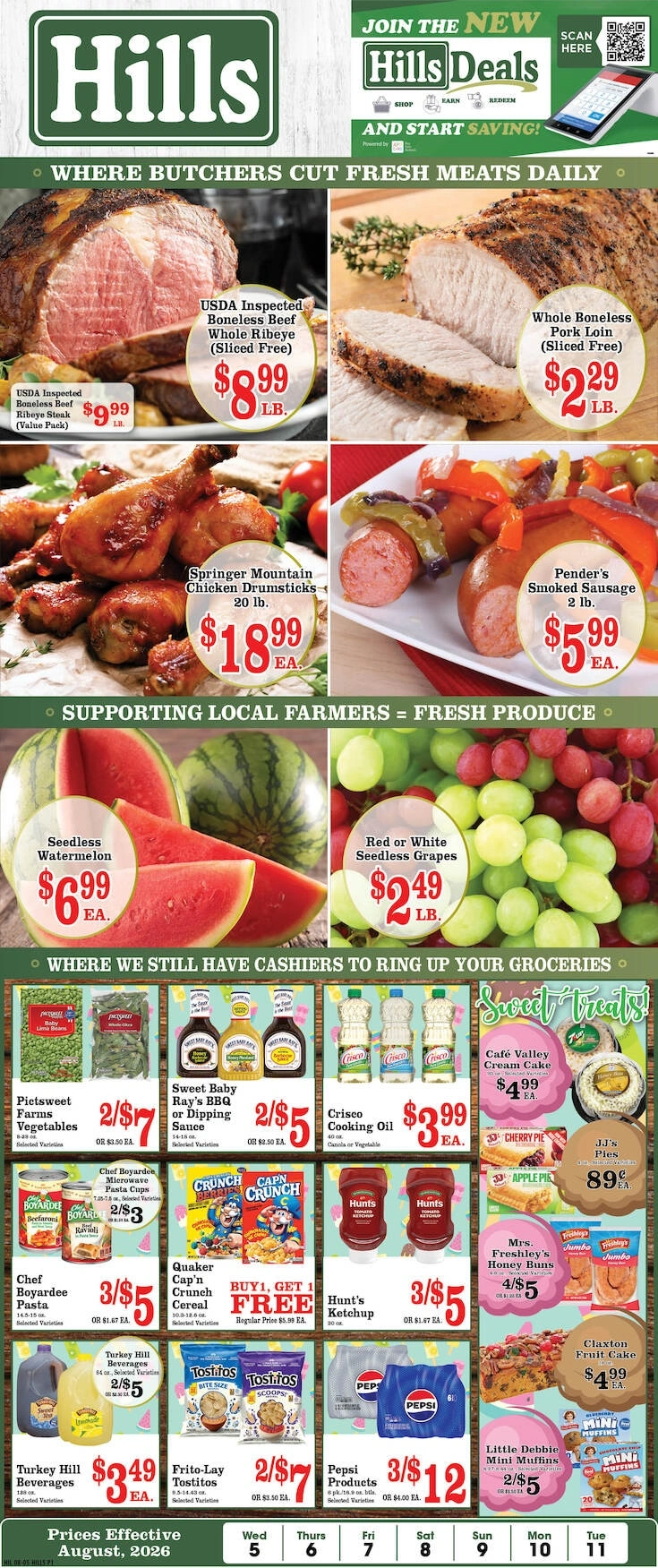 Hills Food Stores flyer page 1
