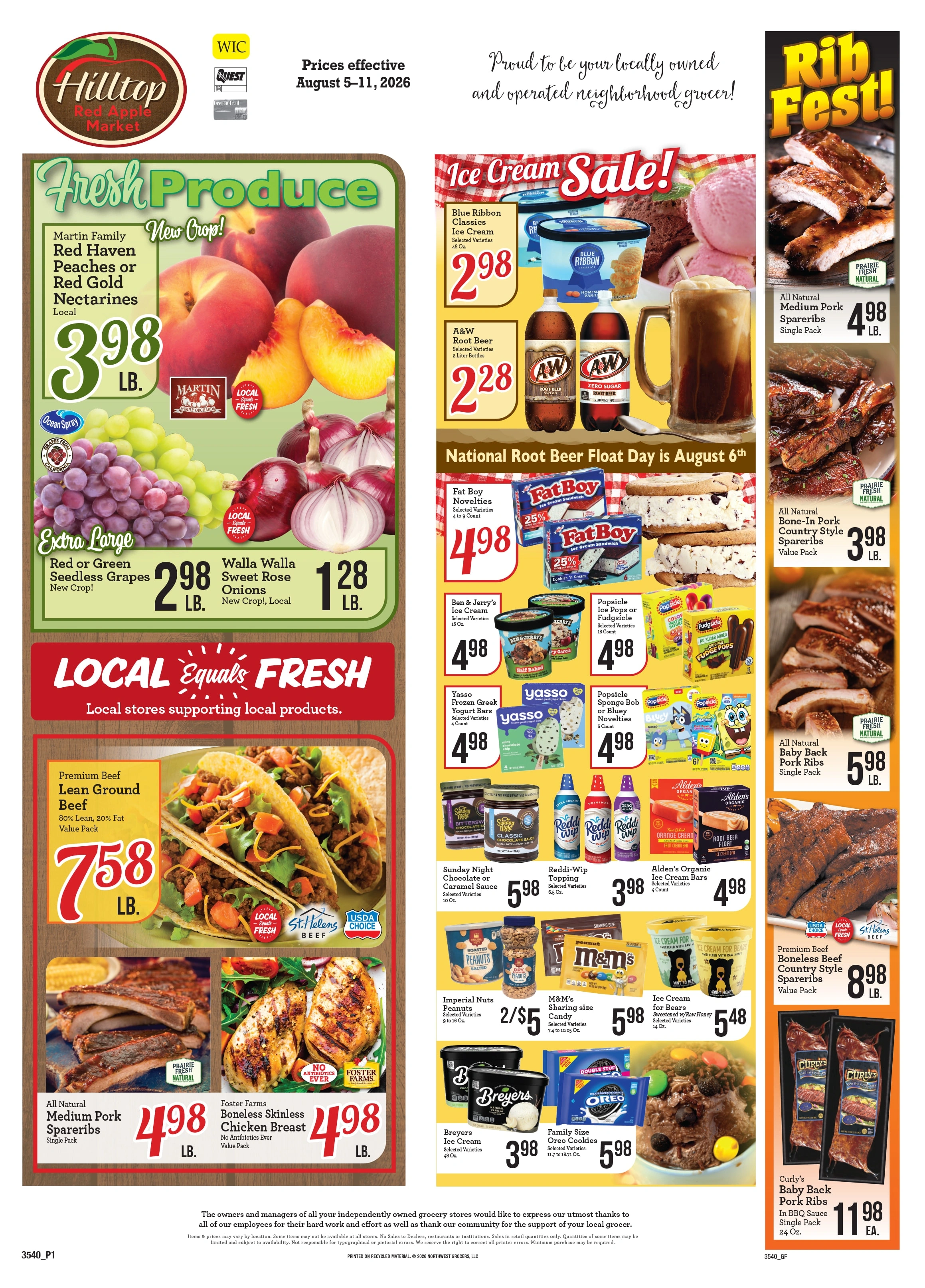 Hilltop Red Apple Market flyer page 1