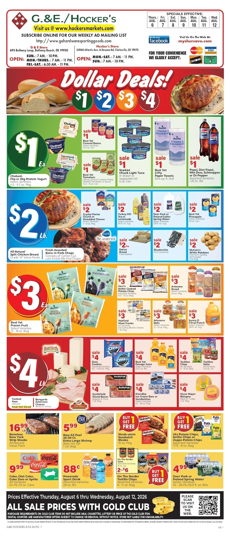 Hocker's Markets flyer page 1