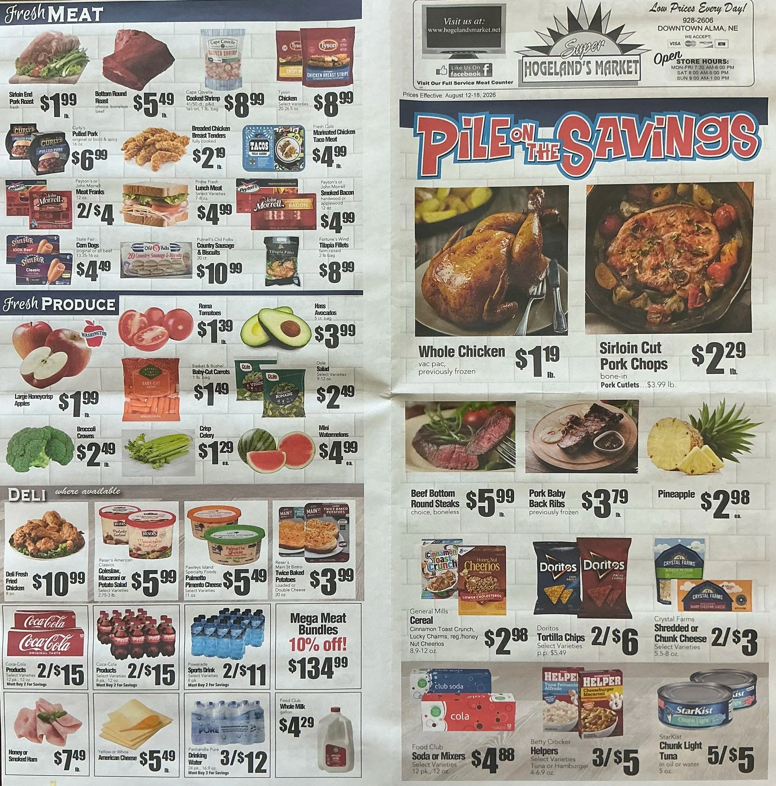 Hogeland's Market flyer page 1