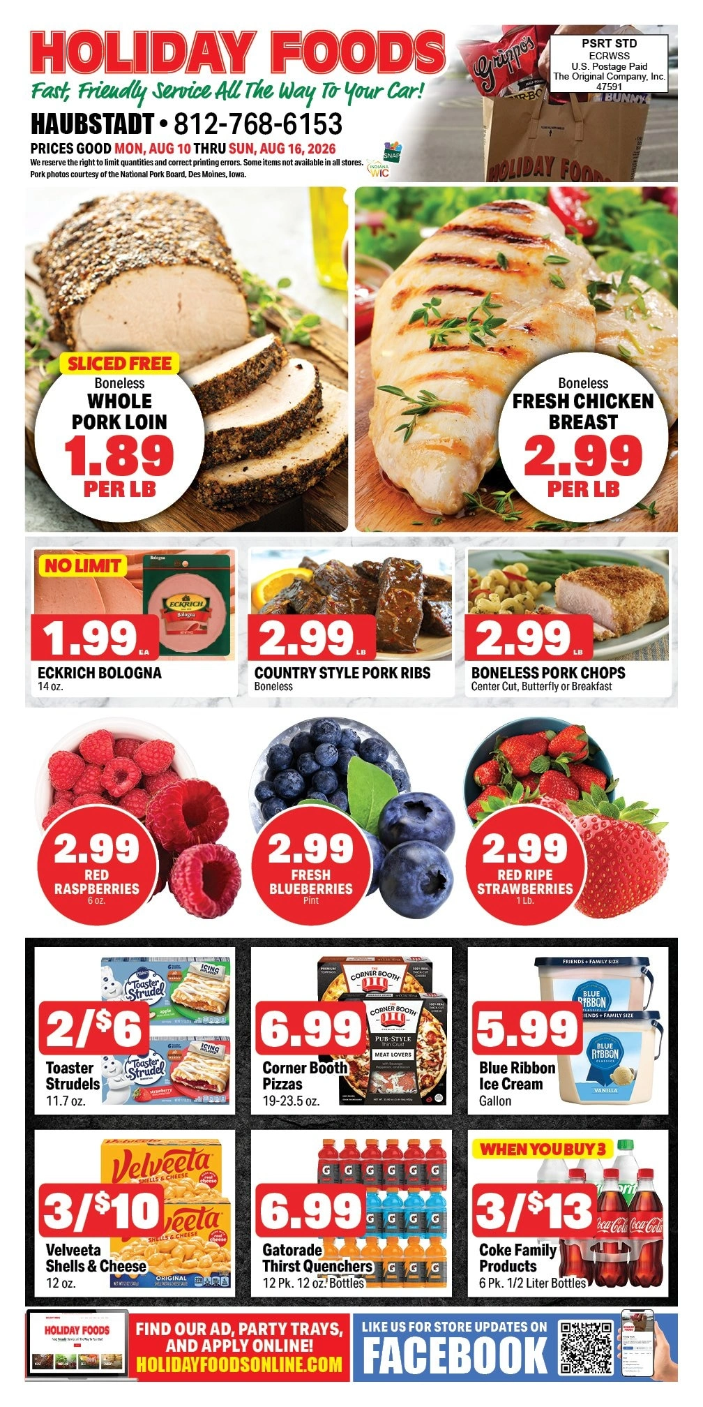 Holiday Foods flyer page 1