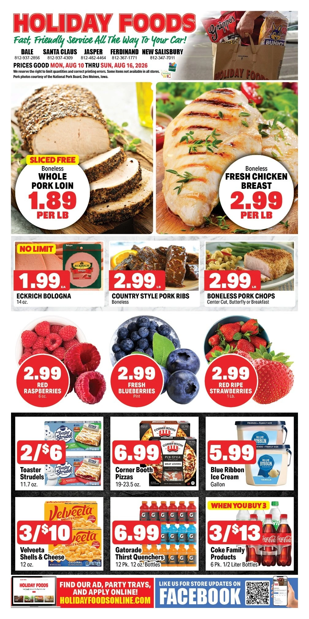 Holiday Foods flyer page 1