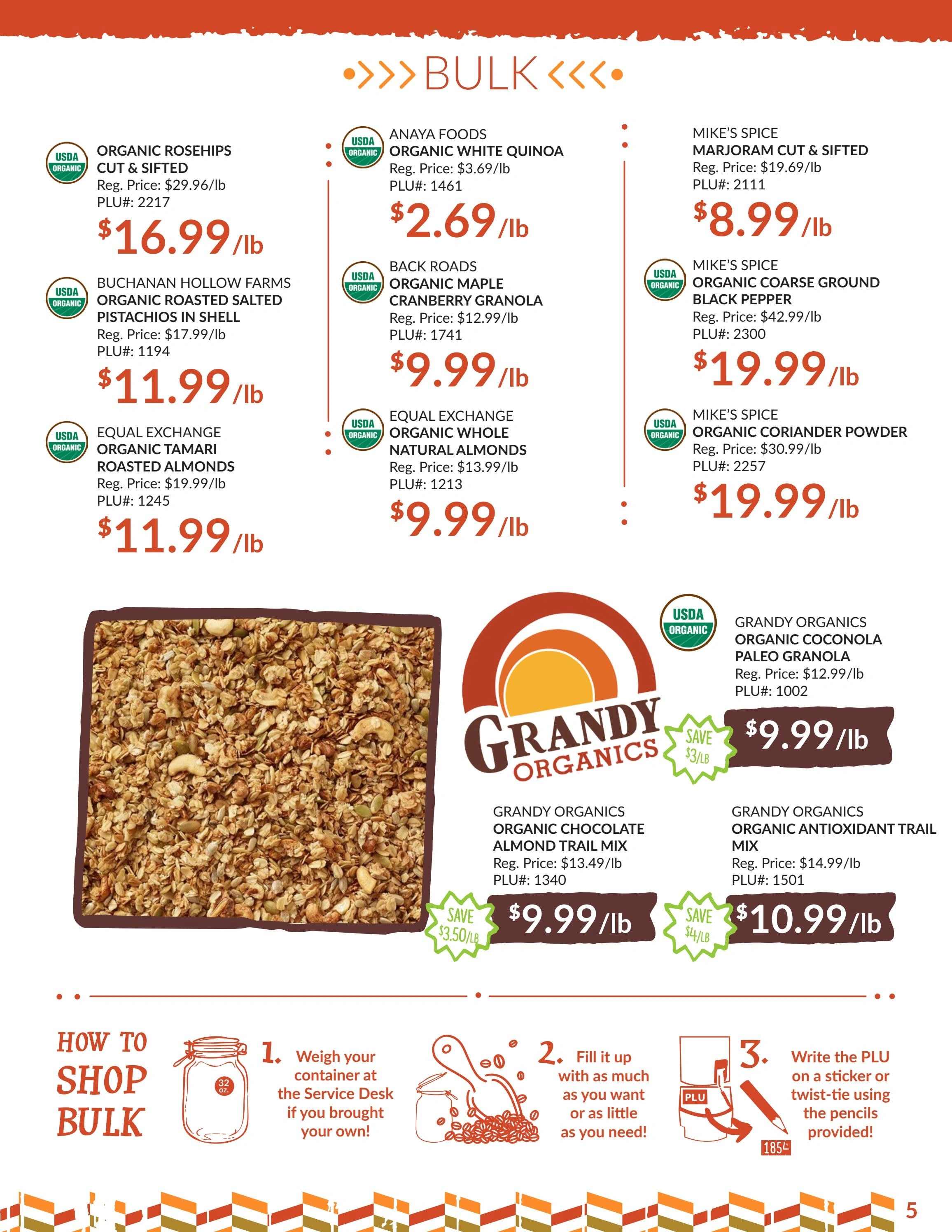 Honest Weight Food Co-op flyer page 5