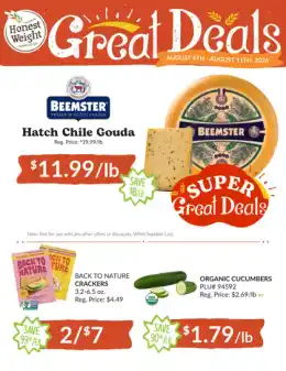 Honest Weight Food Co-op Weekly Ad