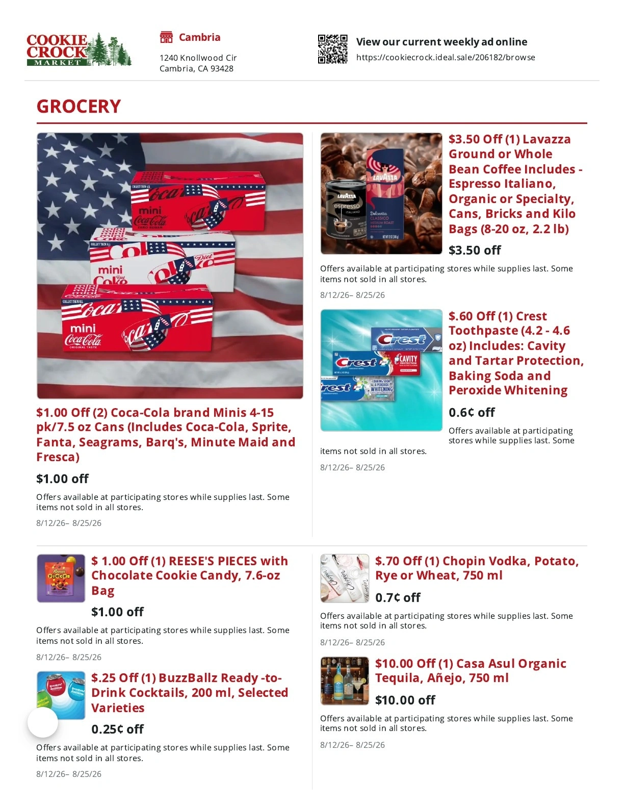 Cookie Crock Market flyer page 1