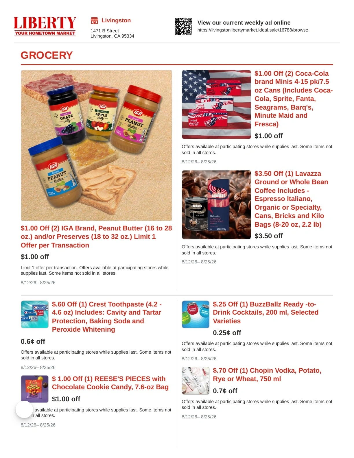 Livingston Liberty Market flyer page 1
