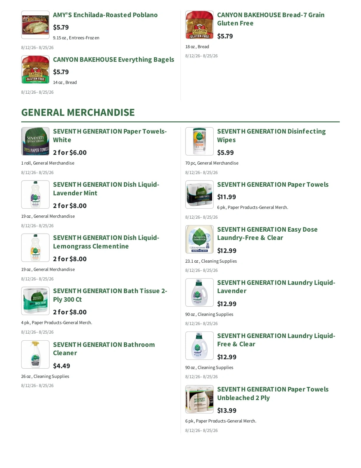 Orchard Nutrition Center flyer page 2