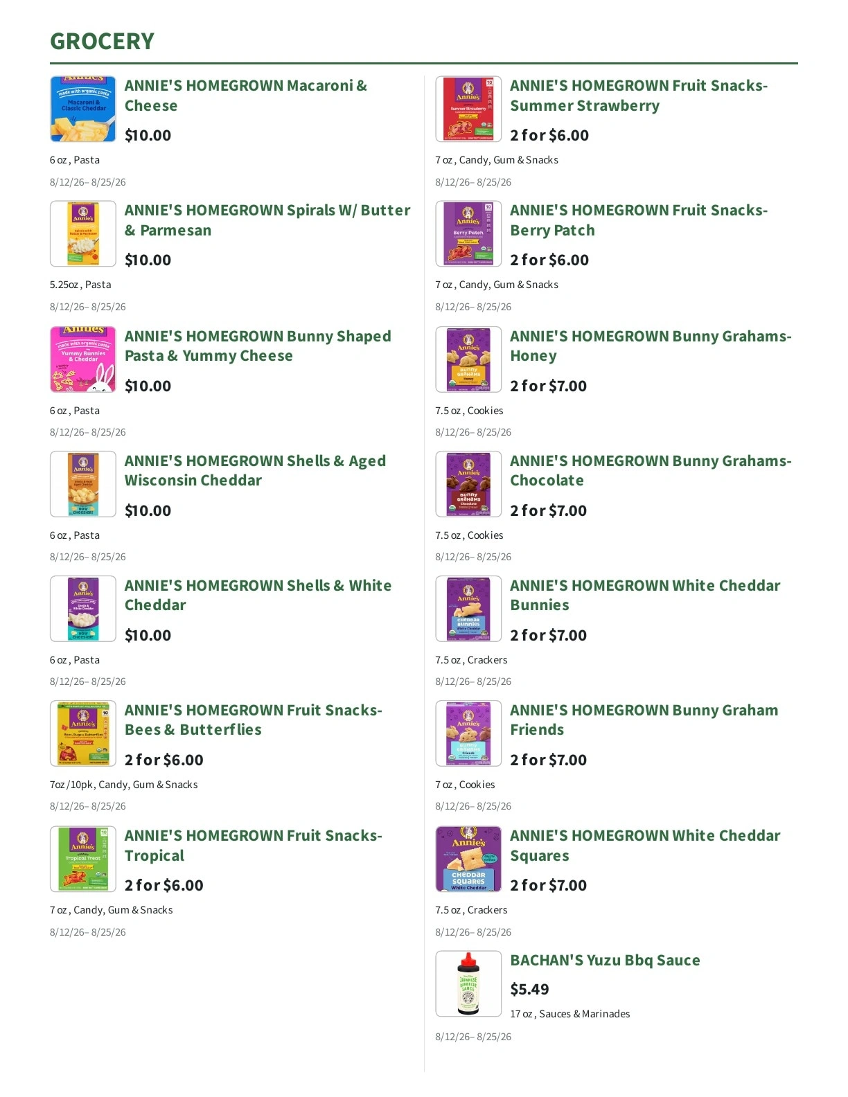 Orchard Nutrition Center flyer page 3