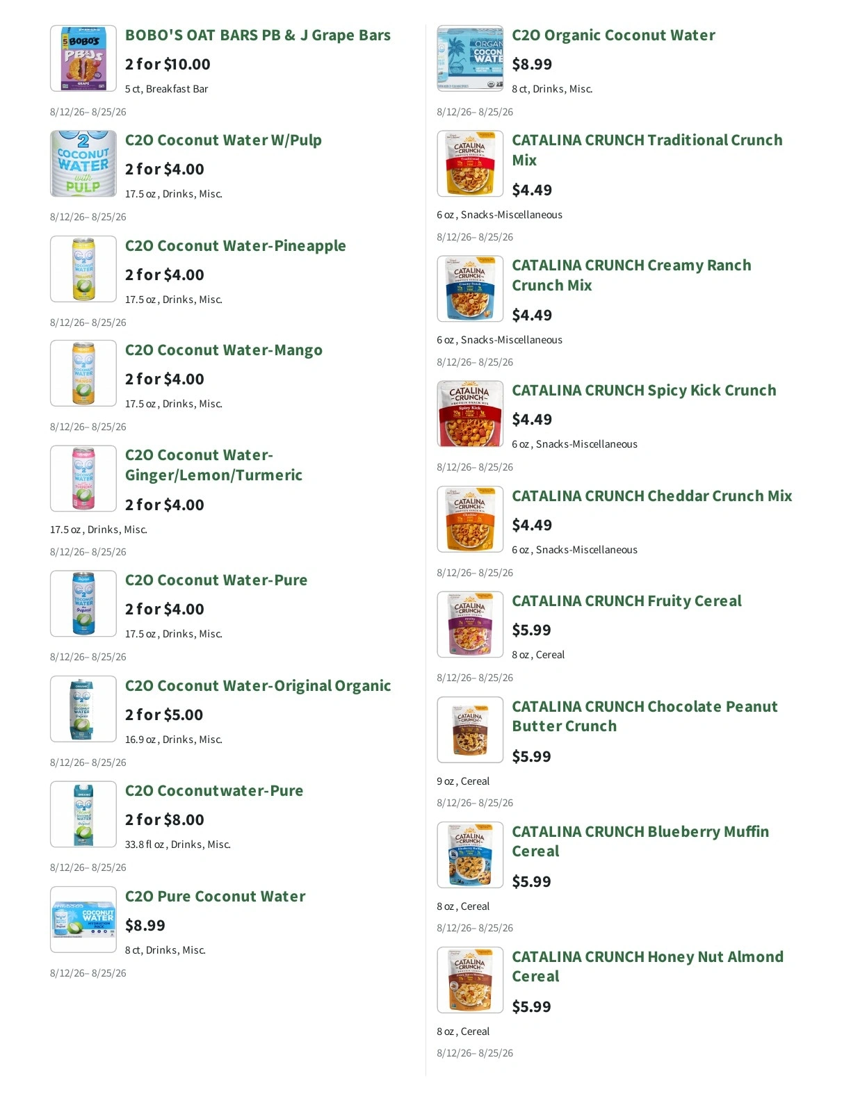 Orchard Nutrition Center flyer page 6