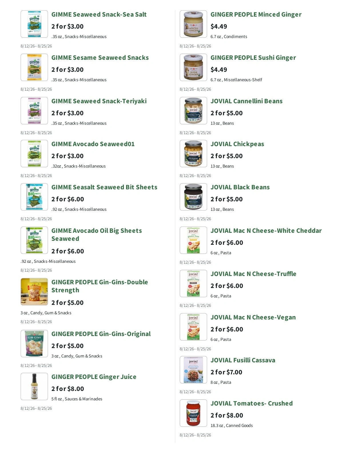 Orchard Nutrition Center flyer page 9