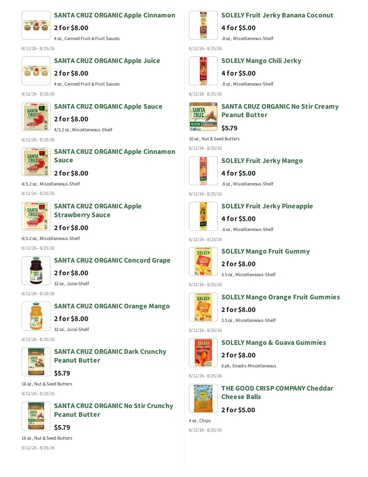 Orchard Nutrition Center flyer page 14