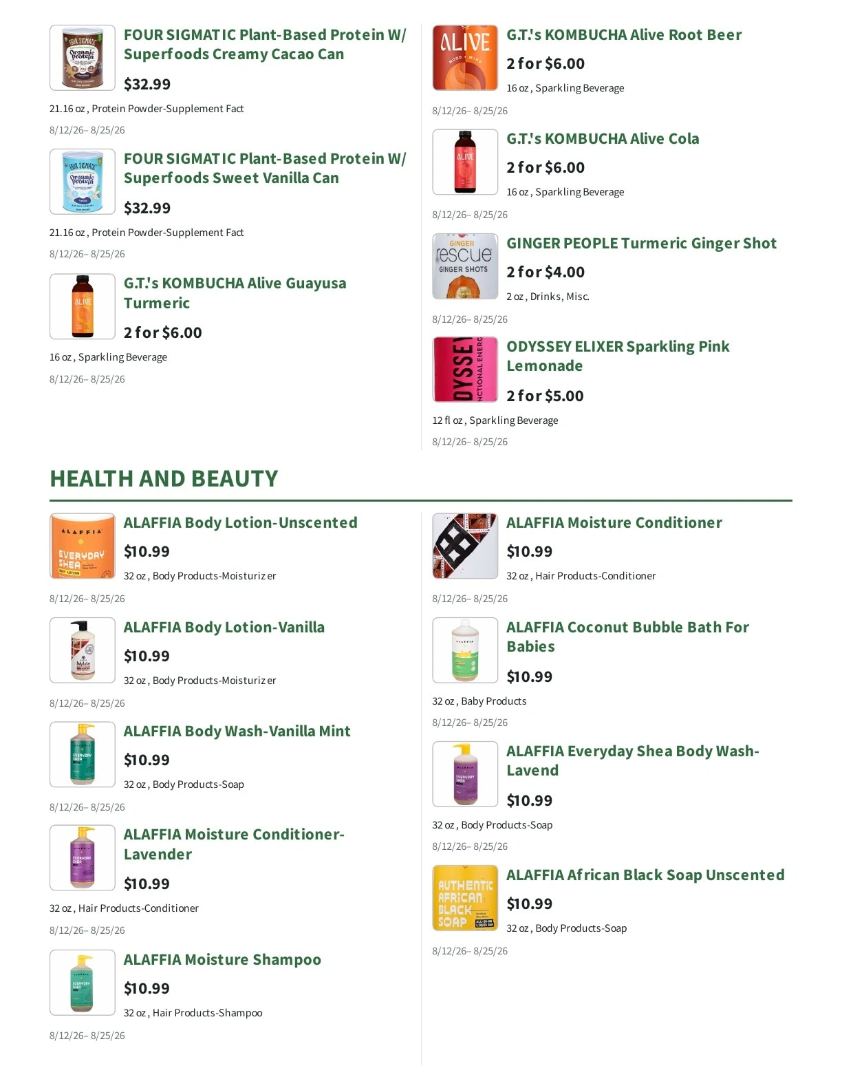 Orchard Nutrition Center flyer page 16