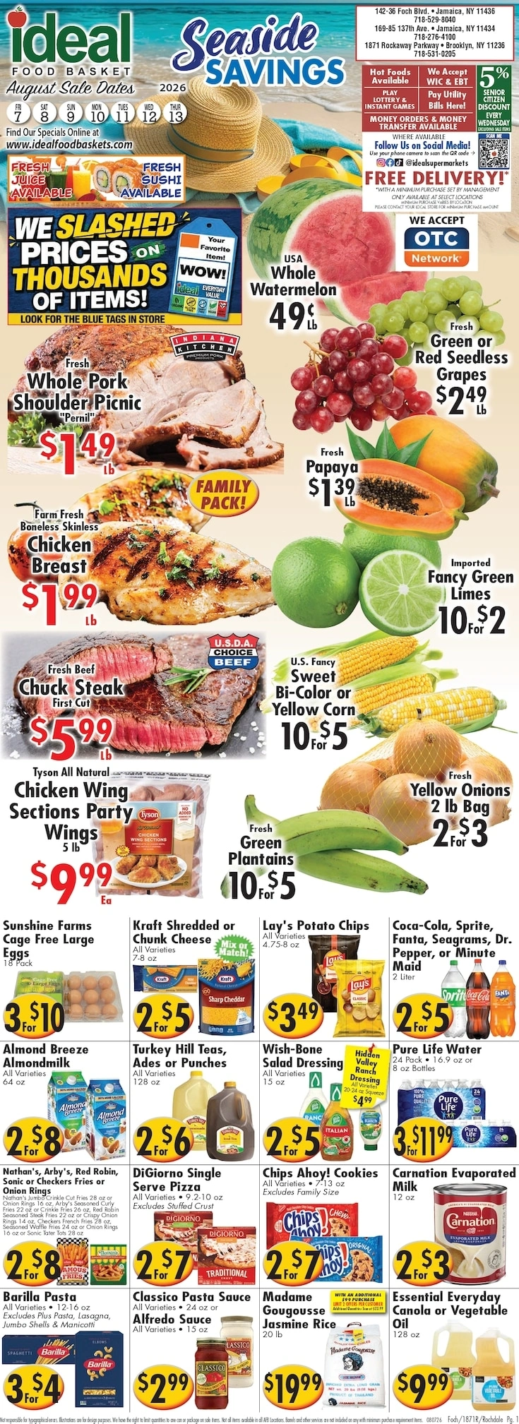 Ideal Food Basket flyer page 1