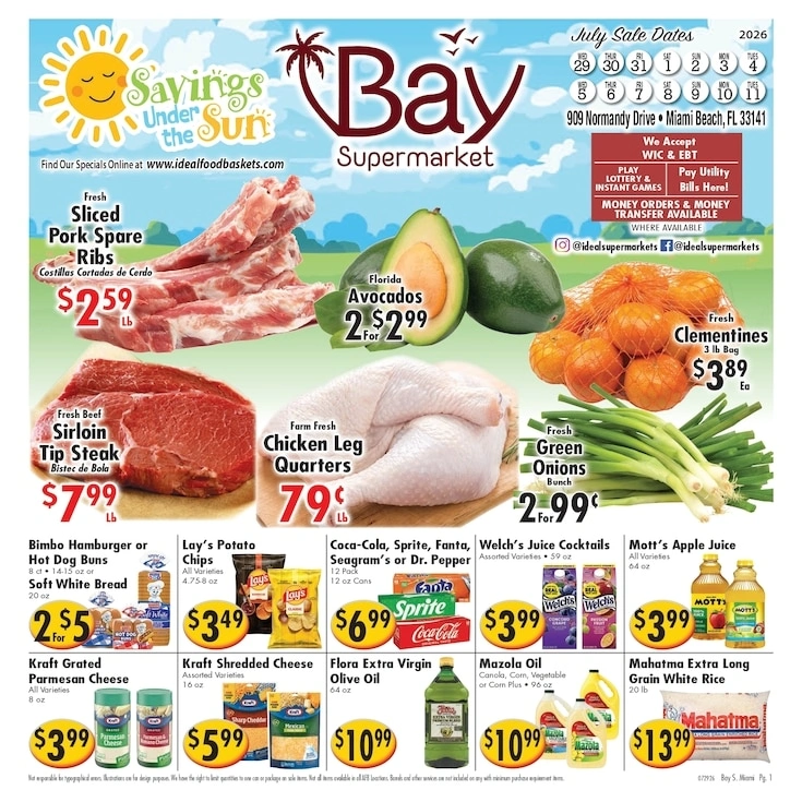 Ideal Food Basket flyer page 1