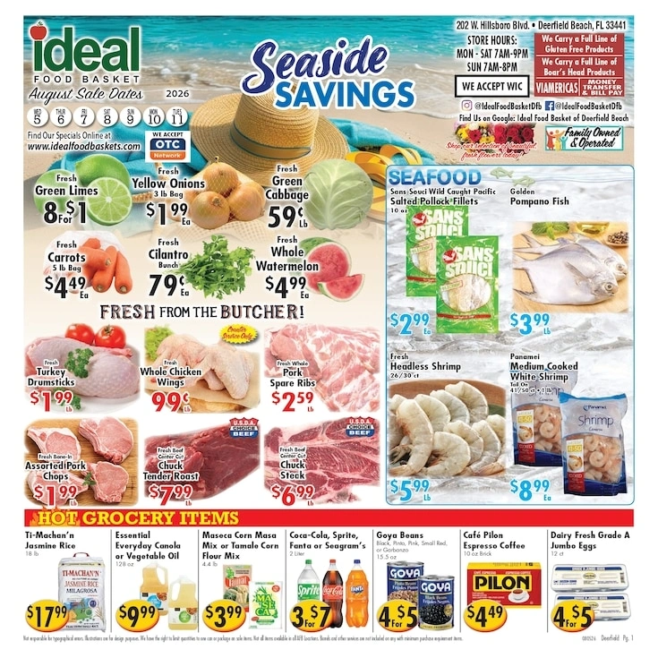 Ideal Food Basket flyer page 1