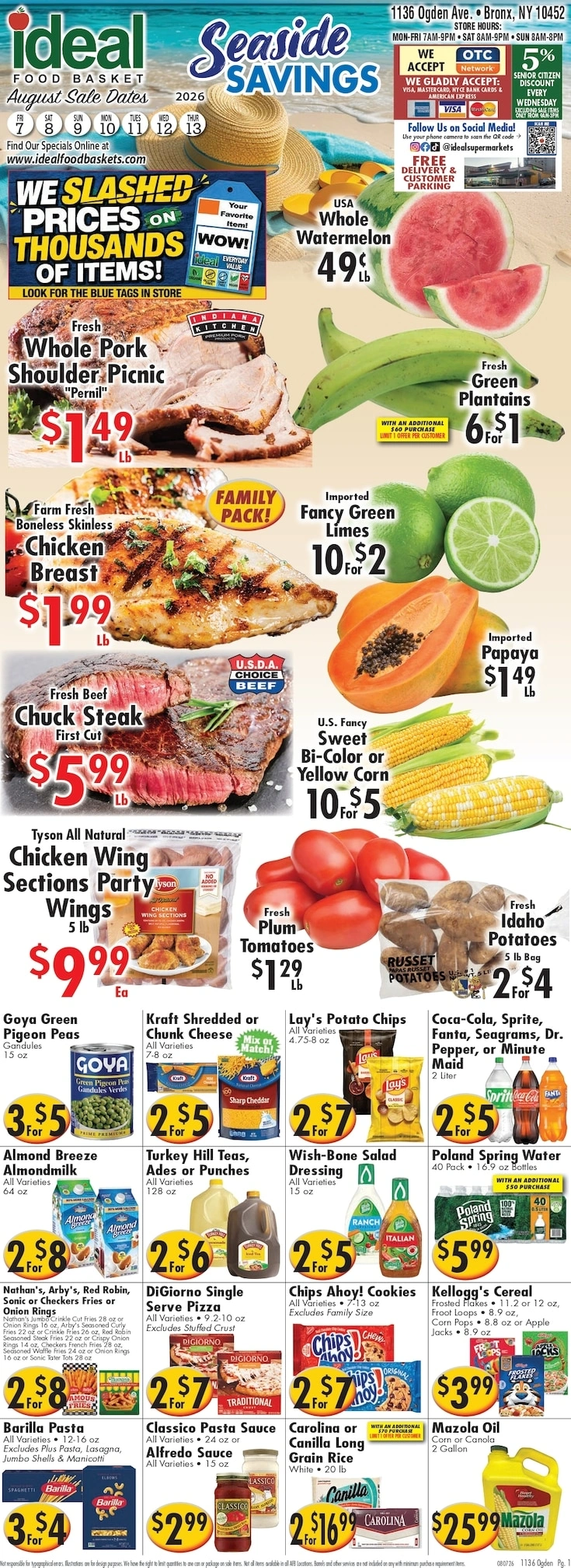 Ideal Food Basket flyer page 1