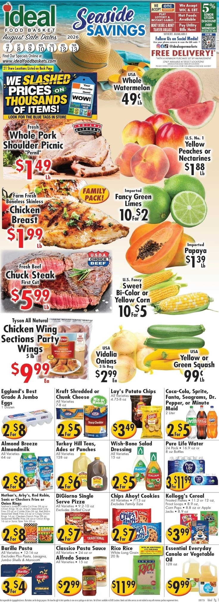Ideal Food Basket flyer page 1