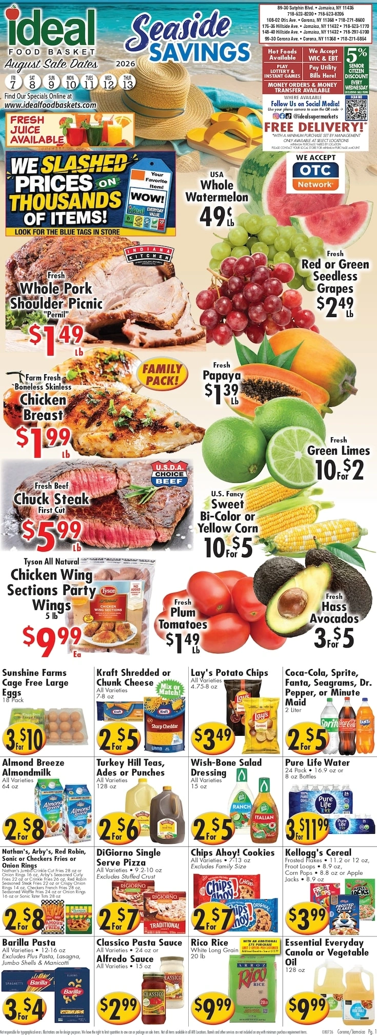 Ideal Food Basket flyer page 1