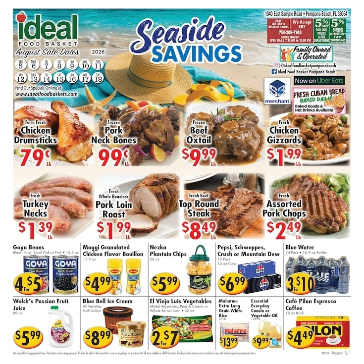 Ideal Food Basket flyer page 1