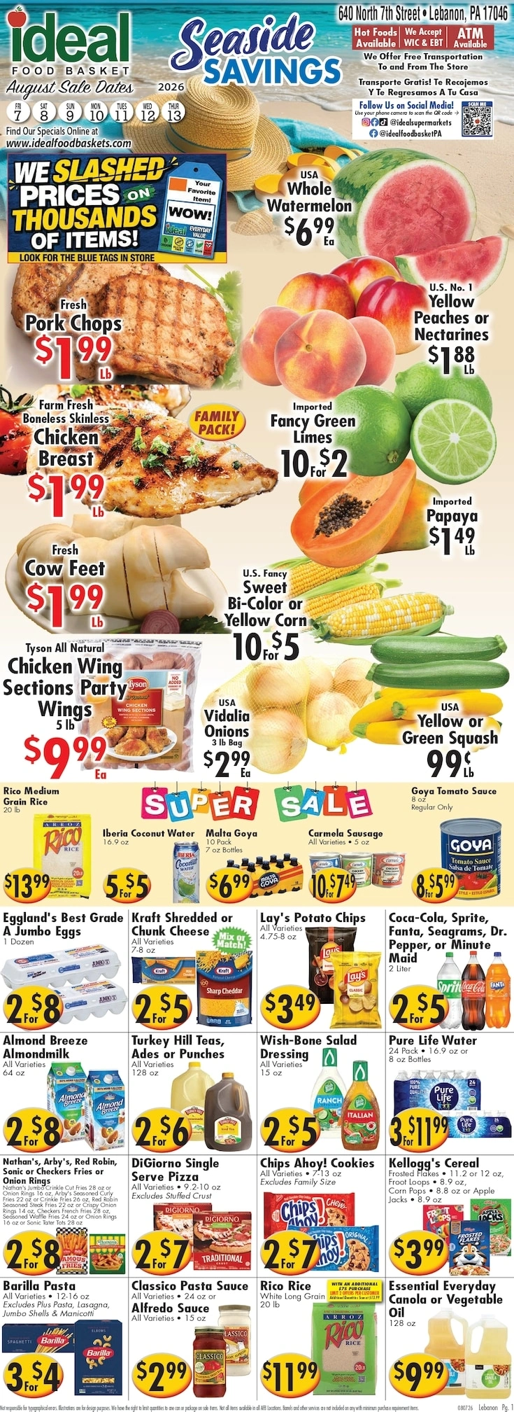 Ideal Food Basket flyer page 1