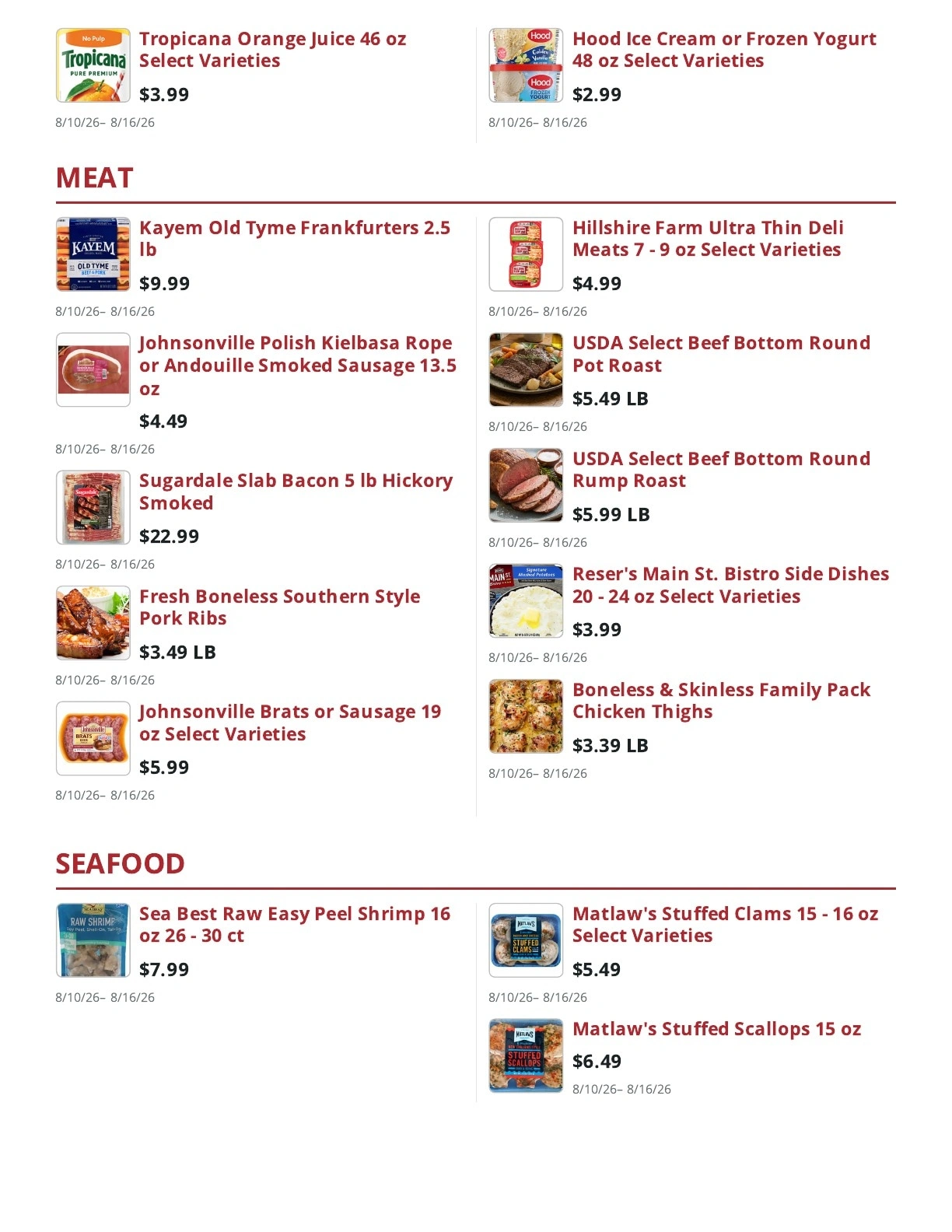 Gregg's Market Place flyer page 2